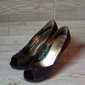 Candies Lift Brown High Heels